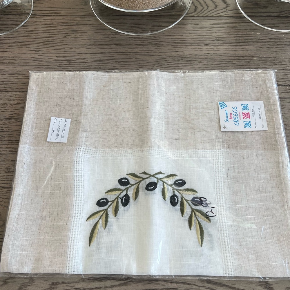 Home Dining Table Linen Cloth and Linen Olive Branch